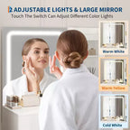 Coiffeuse de 94 cm avec miroir réglable, 4 tiroirs et 1 porte, tabouret de rangement et support pour sèche-cheveux