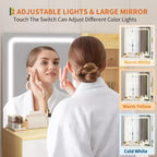 Coiffeuse de 94 cm avec miroir réglable, 4 tiroirs et 1 porte, tabouret de rangement et support pour sèche-cheveux