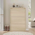 GarveeHome Armoire à chaussures avec 3 tiroirs basculants, meuble à chaussures en bois avec étagère réglable, rangement à chaussures, armoire à chaussures dissimulée pour entrée