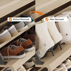 GarveeHome Armoire à chaussures avec 3 tiroirs basculants, meuble à chaussures en bois avec étagère réglable, rangement à chaussures, armoire à chaussures dissimulée pour entrée