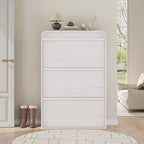 GarveeHome Armoire à chaussures avec 3 tiroirs basculants, meuble à chaussures en bois avec étagère réglable, rangement à chaussures, armoire à chaussures dissimulée pour entrée