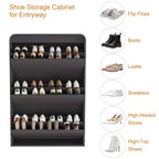 GarveeHome Armoire à chaussures avec 3 tiroirs basculants, meuble à chaussures en bois avec étagère réglable, rangement à chaussures, armoire à chaussures dissimulée pour entrée
