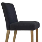 Ensemble de salle à manger extensible pour 8, table rectangulaire avec rallonges amovibles et chaises en lin sans accoudoirs, avec pieds en bois massif-Panipeachy