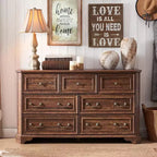 BALHAM TRADE-54 Commode de Ferme Vintage avec 7 Tiroirs, pour Chambre à Coucher, Salon, Rangement