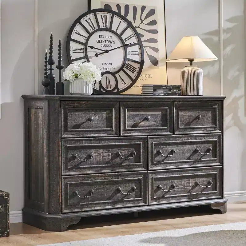 BALHAM TRADE-54 Commode de Ferme Vintage avec 7 Tiroirs, pour Chambre à Coucher, Salon, Rangement
