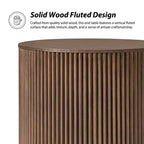 Tables d'appoint rondes Bert Modern Style de 50 cm, lot de 2, avec rangement | ARTFUL LIVING DESIGNS