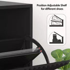Meuble à chaussures de 80 cm de large avec 2 tiroirs basculants, meuble de rangement de chaussures fin et caché, parfait pour le salon, le couloir, l'entrée