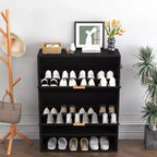 Meuble à chaussures de 80 cm de large avec 2 tiroirs basculants, meuble de rangement de chaussures fin et caché, parfait pour le salon, le couloir, l'entrée