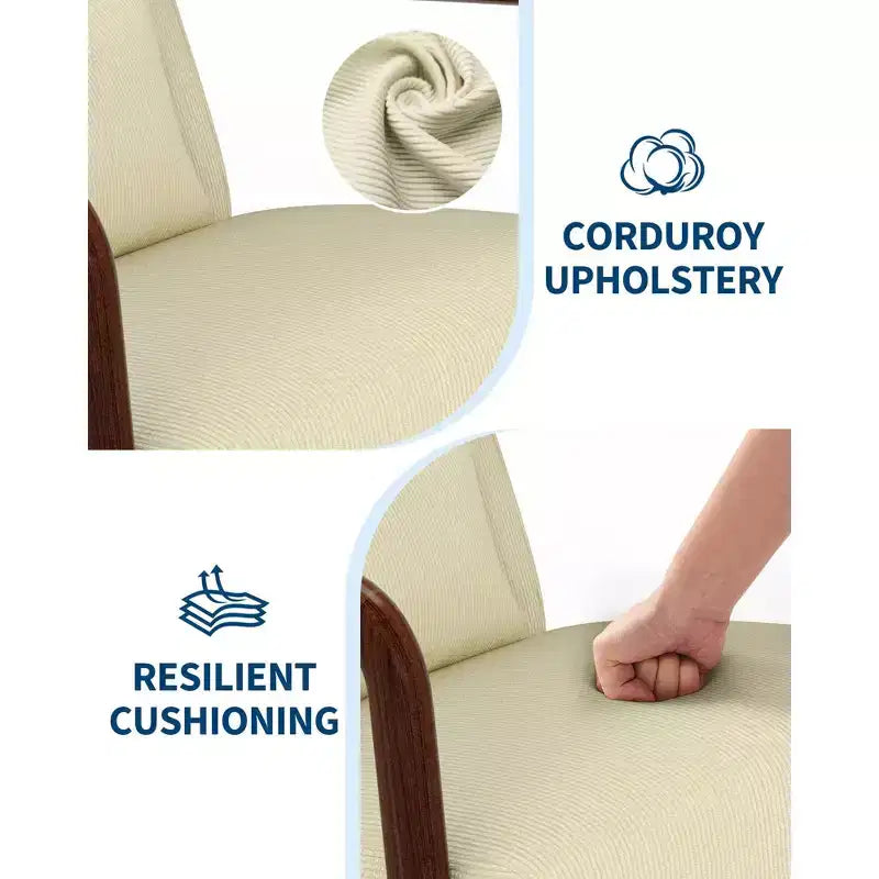 Fauteuil d'appoint moderne du milieu du siècle avec oreiller lombaire, revêtement en chenille et cadre en bois massif