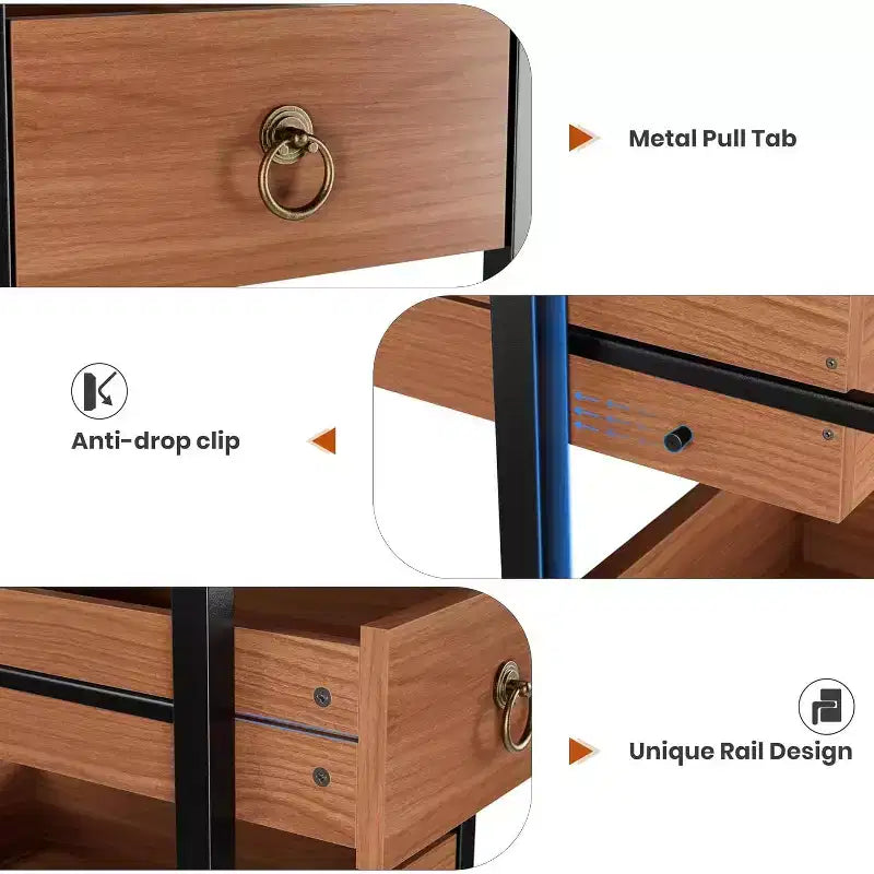 Étagère de rangement de cuisine pour fruits et légumes, support de présentation étroit à 5 niveaux avec 5 paniers tiroirs coulissants, pour la maison et le bureau