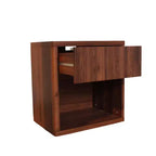 Table de chevet moderne cannelée avec tiroir de rangement, table d'appoint de style Mid-Century, table de nuit pour chambre ou salon - Panipeachy