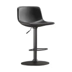 MAYEERTY Lot de 2 tabourets de bar pivotants réglables, chaises de comptoir industrielles en cuir PU de style milieu de siècle pour îlot de cuisine