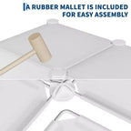 Organiseur de rangement 12 cubes en PVC, meuble multifonctionnel et modulable pour bureau à domicile, blanc