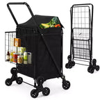 Chariot utilitaire d'escalier robuste COZONY, diable pliable en acier au carbone avec roues triples à 360°