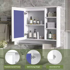 Armoire à pharmacie murale GDFStudio Jones 36 avec porte miroir et porte-serviettes