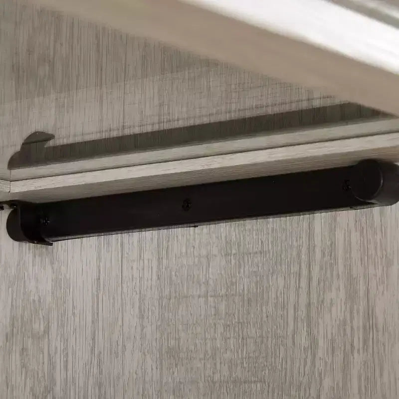 VIYET 63 Meuble vitrine à 4 niveaux en verre, meuble de collection en MDF blanc + verre trempé (portes relevables pour objets de collection/jouets/livres)