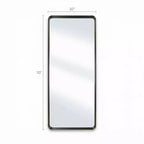 Miroir sur pied Likepay pleine longueur avec coins arrondis, en métal noir, design minimaliste et moderne
