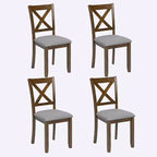 MAYEERTY Lot de 4 Chaises de Salle à Manger, Chaises d'Appoint Rembourrées en Noyer avec Siège Capitonnée pour Cuisine Salle à Manger et Salon