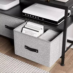 Meuble TV, Centre de divertissement avec rangement, Meuble TV 50 pouces pour chambre, Petite commode TV avec tiroirs et étagères