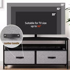Meuble TV, Centre de divertissement avec rangement, Meuble TV 50 pouces pour chambre, Petite commode TV avec tiroirs et étagères