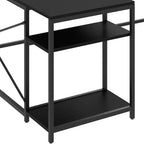 Bureau en U de 79 pouces, bureau réversible en L avec tiroirs, bureau d'angle pour ordinateur avec support d'écran et étagères de rangement