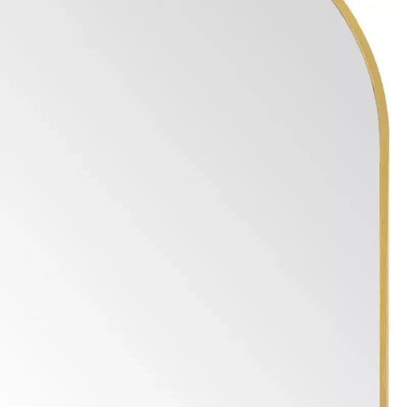 Miroir sur pied HomeRoots 64 en arche, cadre en métal doré