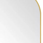 Miroir sur pied HomeRoots 64 en arche, cadre en métal doré