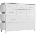 10-Drawer Dresser with Fabric Bins & Steel Frame  Tall Storage Tower for Bedroom, Closet, Hallway or Living Room