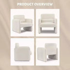 Fauteuil d'appoint avec accoudoirs, Fauteuil de salon moderne en tissu chenille, Fauteuil rembourré, Canapé simple de loisirs pour chambre à coucher, bureau, appartement