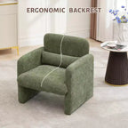 Fauteuil d'appoint avec accoudoirs, Fauteuil de salon moderne en tissu chenille, Fauteuil rembourré, Canapé simple de loisirs pour chambre à coucher, bureau, appartement