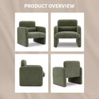 Fauteuil d'appoint avec accoudoirs, Fauteuil de salon moderne en tissu chenille, Fauteuil rembourré, Canapé simple de loisirs pour chambre à coucher, bureau, appartement