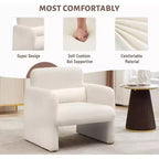 Fauteuil d'appoint avec accoudoirs, Fauteuil de salon moderne en tissu chenille, Fauteuil rembourré, Canapé simple de loisirs pour chambre à coucher, bureau, appartement