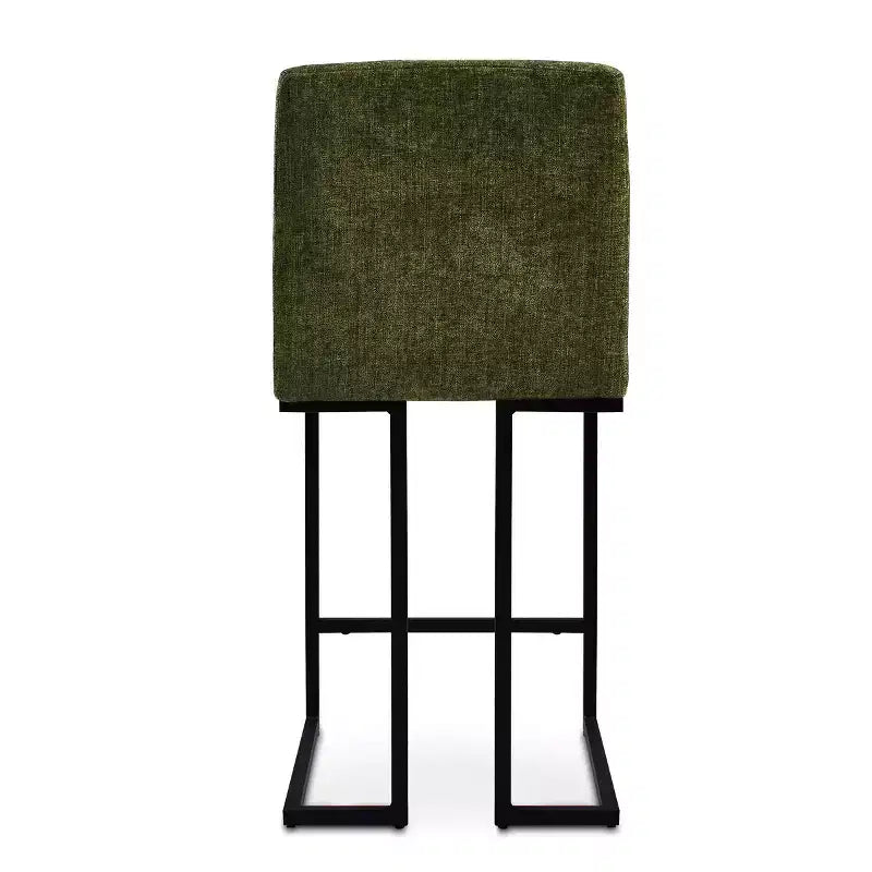 Lot de 4 tabourets de bar modernes à hauteur de comptoir, 25 chaises d'îlot de cuisine rembourrées avec piètement luge en métal noir - Panipeachy