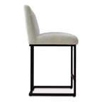 Lot de 4 tabourets de bar modernes à hauteur de comptoir, 25 chaises d'îlot de cuisine rembourrées avec piètement luge en métal noir - Panipeachy