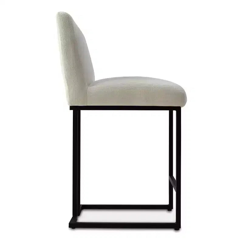 Lot de 4 tabourets de bar modernes à hauteur de comptoir, 25 chaises d'îlot de cuisine rembourrées avec piètement luge en métal noir - Panipeachy