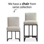 Lot de 4 tabourets de bar modernes à hauteur de comptoir, 25 chaises d'îlot de cuisine rembourrées avec piètement luge en métal noir - Panipeachy