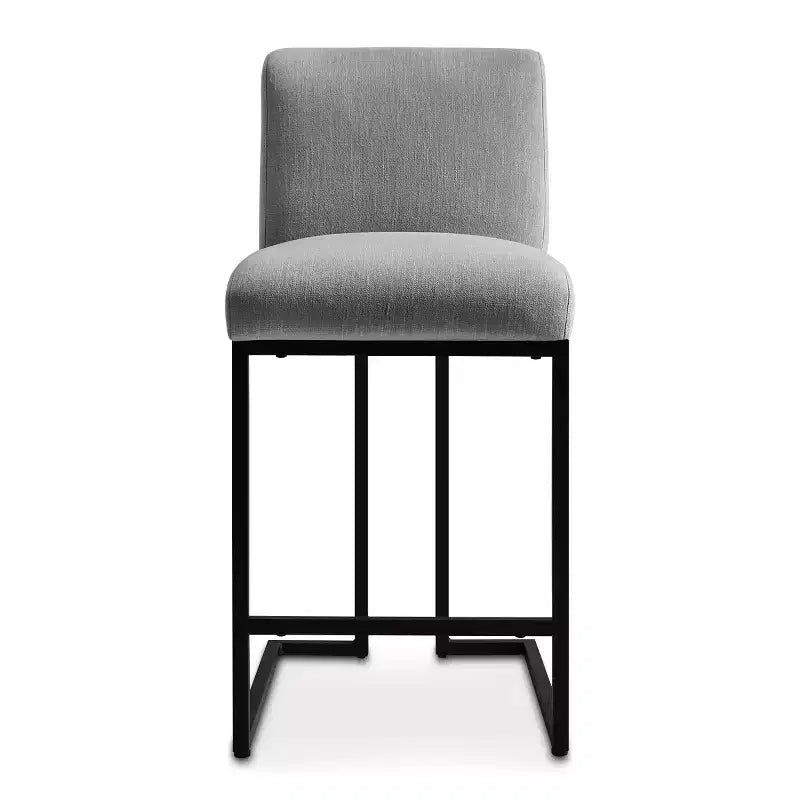 Lot de 4 tabourets de bar modernes à hauteur de comptoir, 25 chaises d'îlot de cuisine rembourrées avec piètement luge en métal noir - Panipeachy