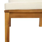 vidaXL Canapés d'angle 2 pcs avec coussins blanc crème en bois d'acacia massif - Canapé d'angle blanc crème (2 pcs)