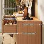 Commode cannelée à 9 tiroirs, coffre de tiroirs moderne de 160 cm de large en bois avec poignée en métal, grand organiseur de rangement pour vêtements pour salon