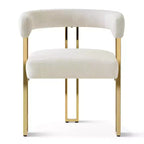 Ensemble de salle à manger extensible 47-83 pour 6 personnes, table en bois naturel et 6 chaises de salle à manger en chenille rembourrée avec pieds en métal-Panipeachy