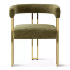 Ensemble de salle à manger extensible 47-83 pour 6 personnes, table en bois naturel et 6 chaises de salle à manger en chenille rembourrée avec pieds en métal-Panipeachy