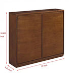 JVNOXK Buffet moderne de style Mid-Century de 39 pouces avec deux trous de sortie, adapté au salon ou à la cuisine, avec espace de rangement, Noyer