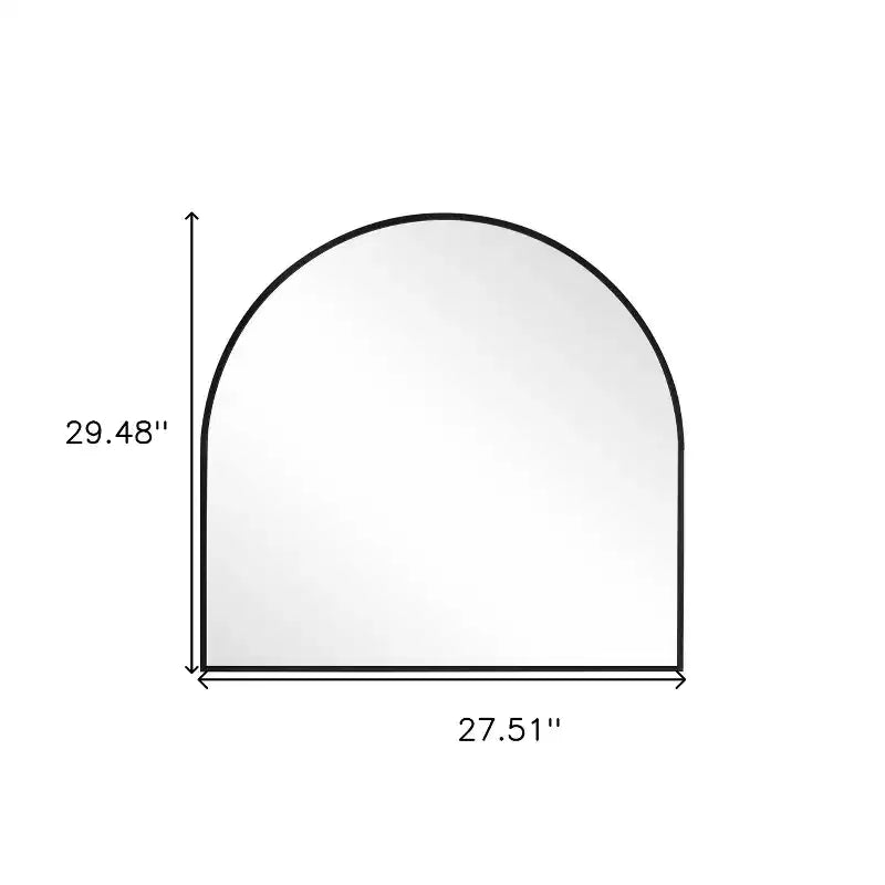 HomeRoots 29 Miroir d'appoint encadré en métal noir avec arche