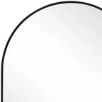 HomeRoots 29 Miroir d'appoint encadré en métal noir avec arche