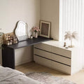Gaoyangjiaju Modern 60.43 inch Executive L-Shaped Desk with 6-Drawer Storage - Two-Tone Finish