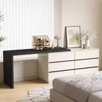 Gaoyangjiaju Bureau de direction moderne en L de 153,5 cm avec rangement 6 tiroirs - Finition bicolore