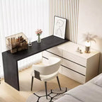 Gaoyangjiaju Bureau de direction moderne en L de 153,5 cm avec rangement 6 tiroirs - Finition bicolore