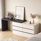 Gaoyangjiaju Bureau de direction moderne en L de 153,5 cm avec rangement 6 tiroirs - Finition bicolore