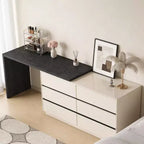 Gaoyangjiaju Bureau de direction moderne en L de 153,5 cm avec rangement 6 tiroirs - Finition bicolore