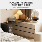 Gaoyangjiaju Bureau de direction moderne en L de 153,5 cm avec rangement 6 tiroirs - Finition bicolore